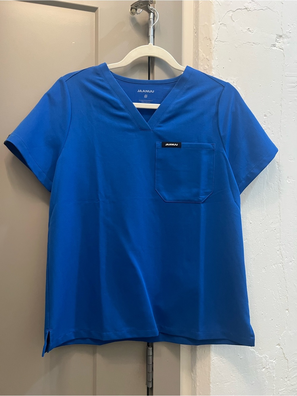 Jaanuu Bright Blue V-Neck Scrub Top